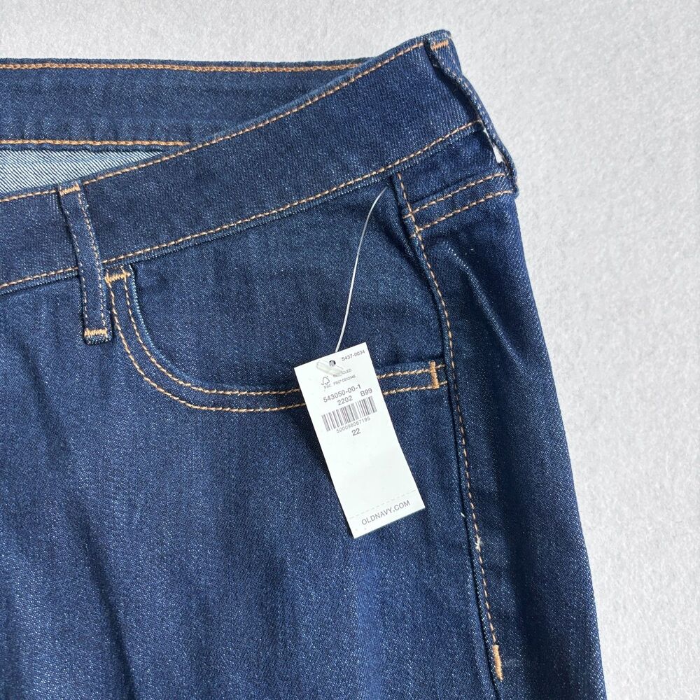 Old Navy Wow Wide Leg Jeans Women's 22 High Rise Medium Wash Stretch NWT - Picture 3 of 7